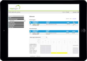 Vrijedagen voorbeeld verlofregistratie systeem