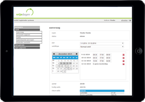 Vrijedagen voorbeeld verlofregistratie systeem